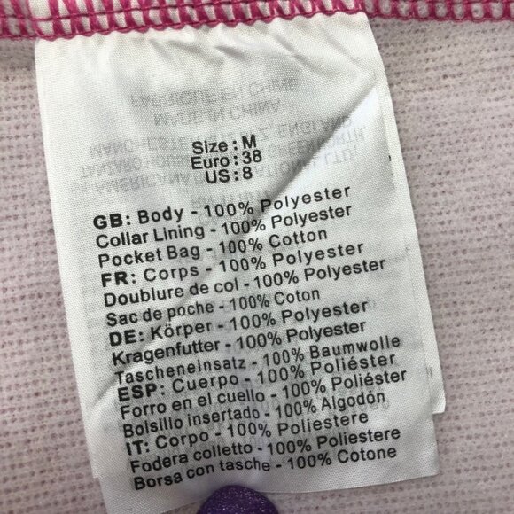 Bench Full Zip Pink Athletic Track Jacket Medium - Picture 4 of 11